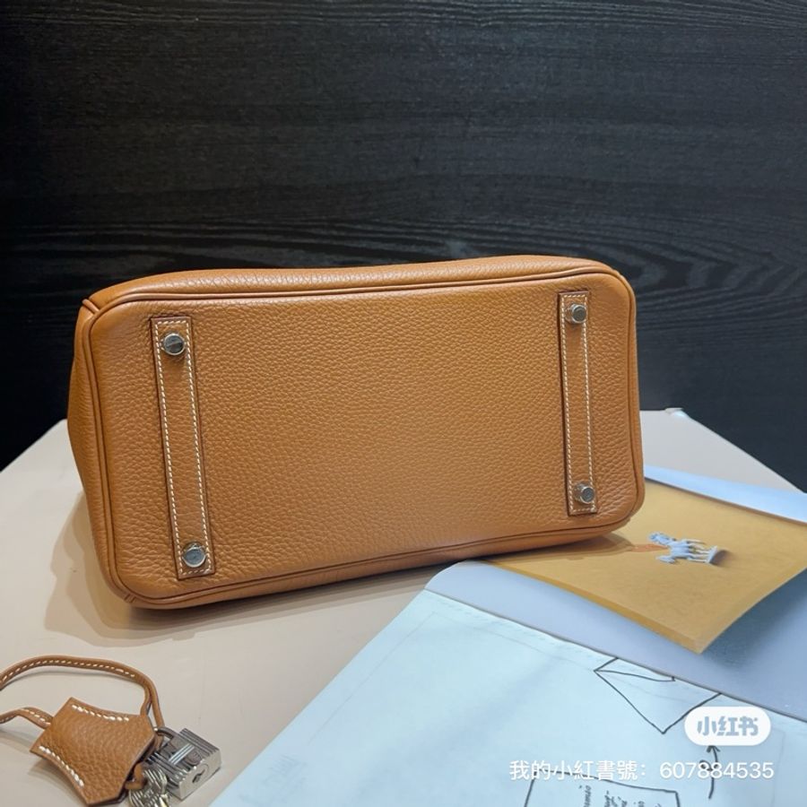(已售出)Hermes 37棕Togo皮銀釦birkin 30-3