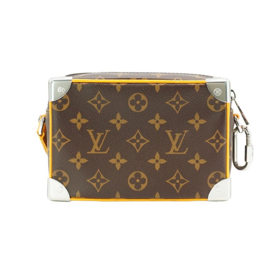 Louis Vuitton 展示品 Mini Soft Trunk 帆布印花拉鍊斜背包(M12767-黑)-2
