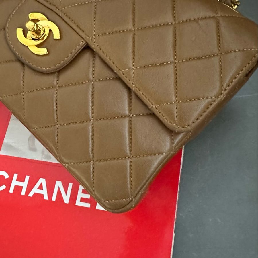 (MYMluxurybag) 💓Chanel💓22.5cm 稀有 雙面 羊皮袋 鏈條袋 肩背袋 古董袋-13
