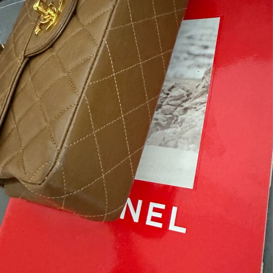 (MYMluxurybag) 💓Chanel💓22.5cm 稀有 雙面 羊皮袋 鏈條袋 肩背袋 古董袋-15
