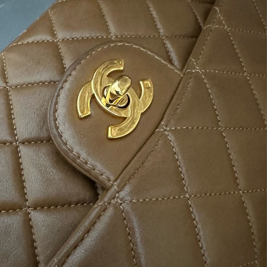 (MYMluxurybag) 💓Chanel💓22.5cm 稀有 雙面 羊皮袋 鏈條袋 肩背袋 古董袋-25