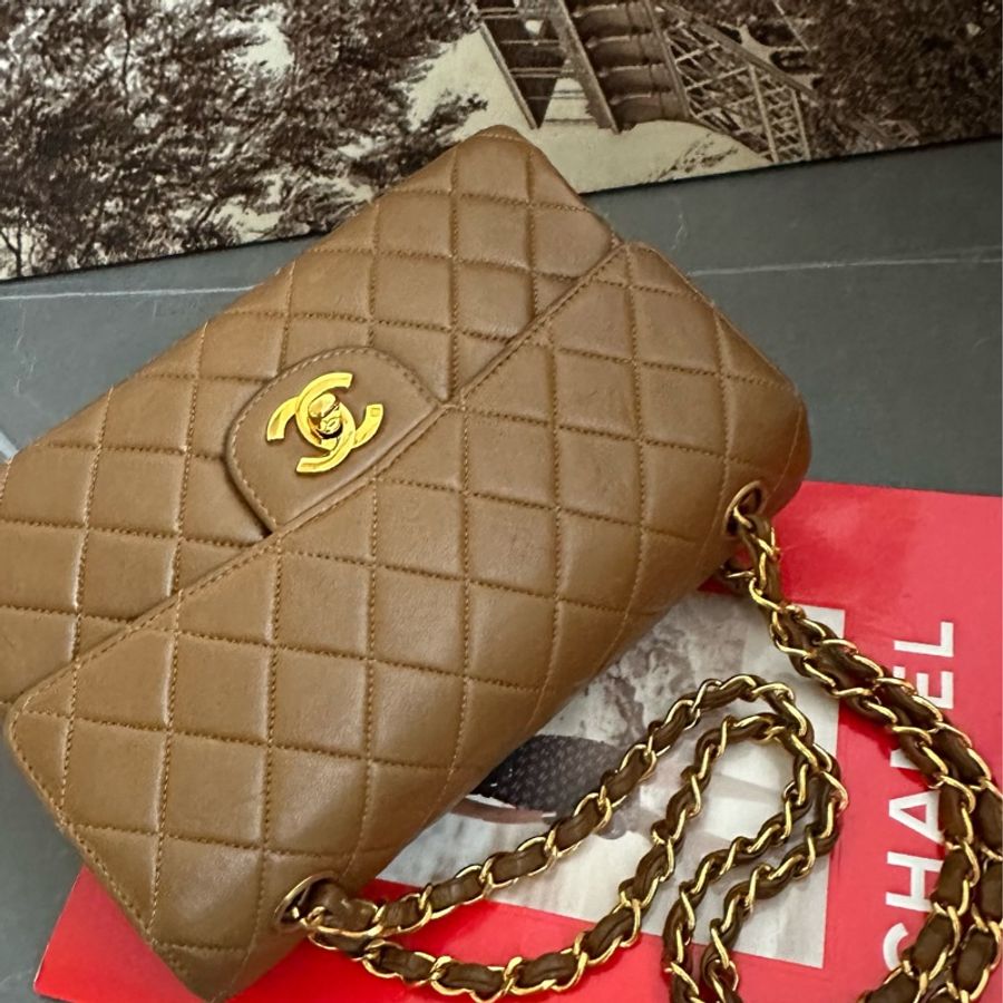 (MYMluxurybag) 💓Chanel💓22.5cm 稀有 雙面 羊皮袋 鏈條袋 肩背袋 古董袋-27