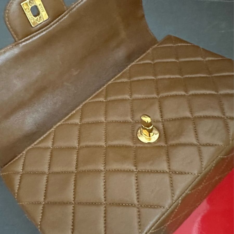 (MYMluxurybag) 💓Chanel💓22.5cm 稀有 雙面 羊皮袋 鏈條袋 肩背袋 古董袋-28