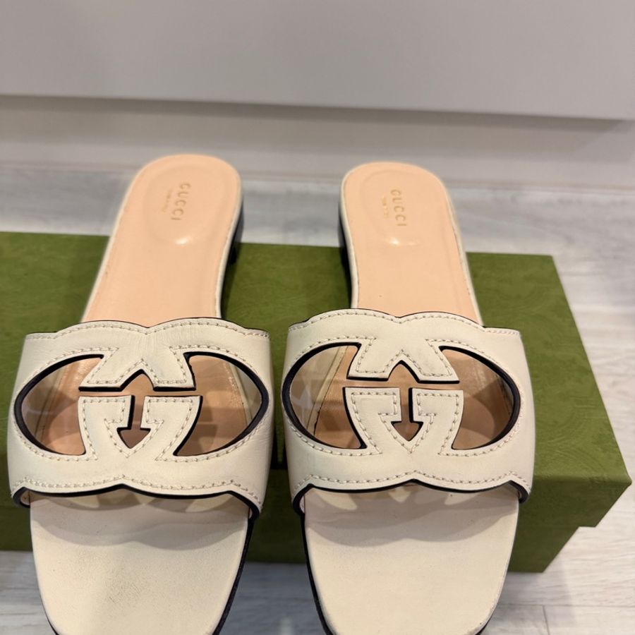 Gucci皮質拖鞋-0