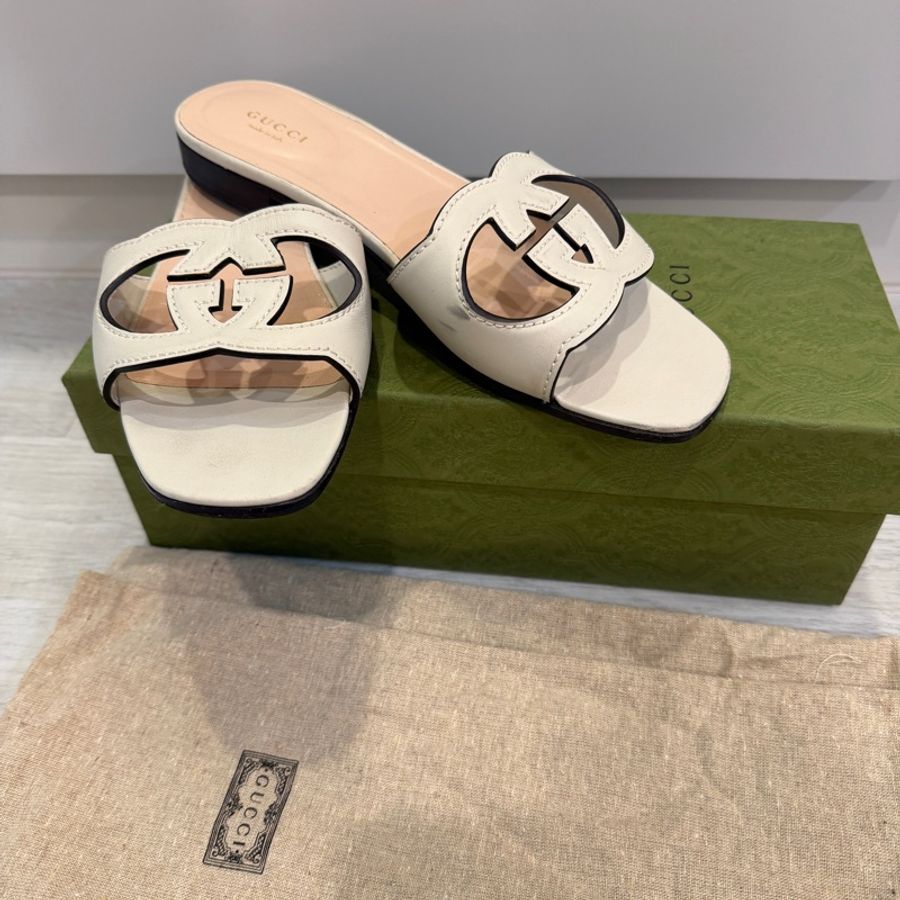 Gucci皮質拖鞋-7