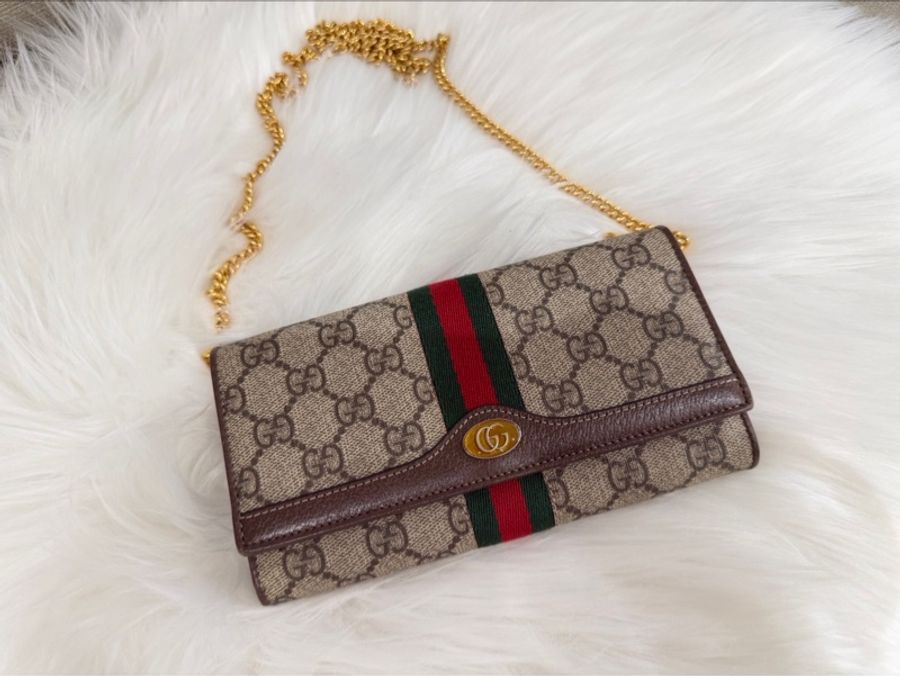 Gucci Ophidia帆布WOC鏈條包/長夾-0
