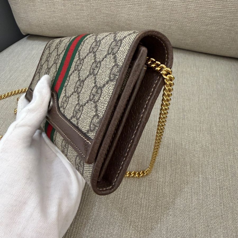 Gucci Ophidia帆布WOC鏈條包/長夾-4