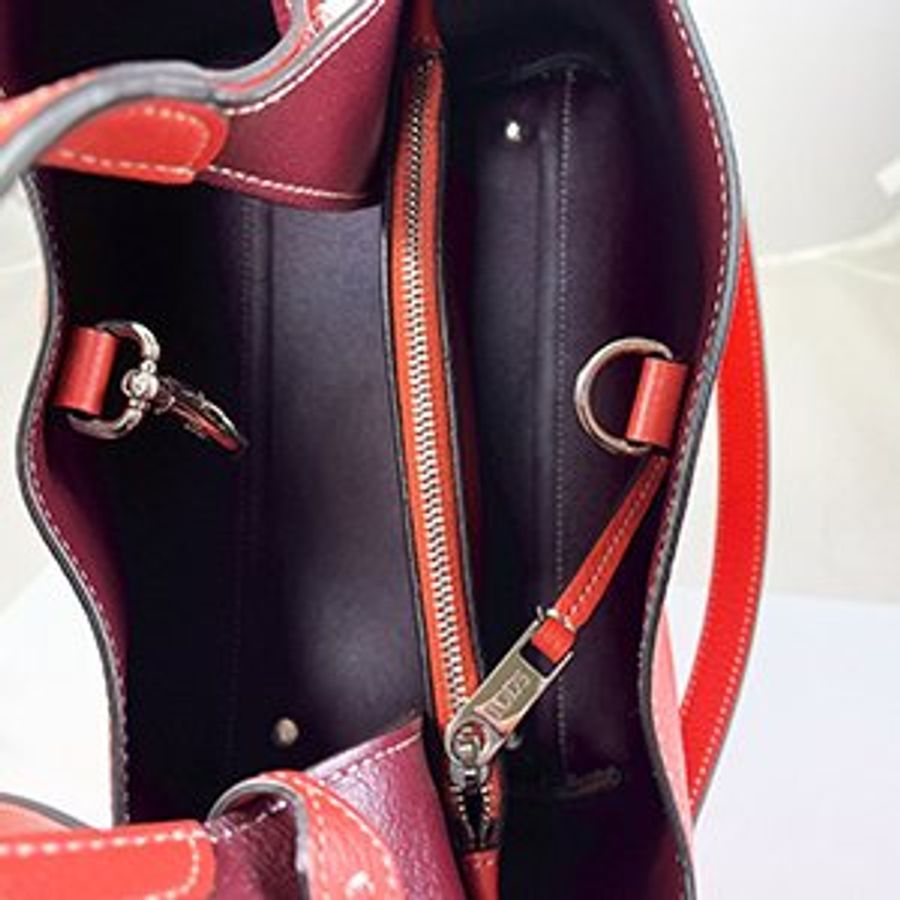 *奢華大道國際精品*【T0151】TOD'S 橘色牛皮 APA 手提/斜背包 XBWAPAEL000 0 直購-5