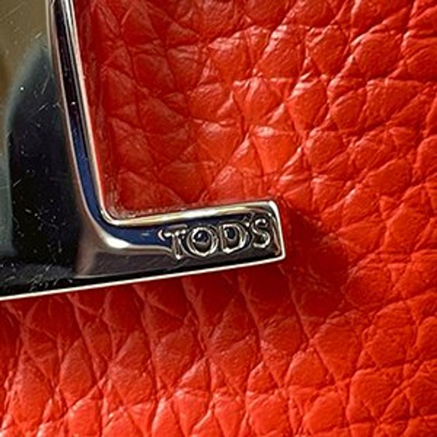 *奢華大道國際精品*【T0151】TOD'S 橘色牛皮 APA 手提/斜背包 XBWAPAEL000 0 直購-6