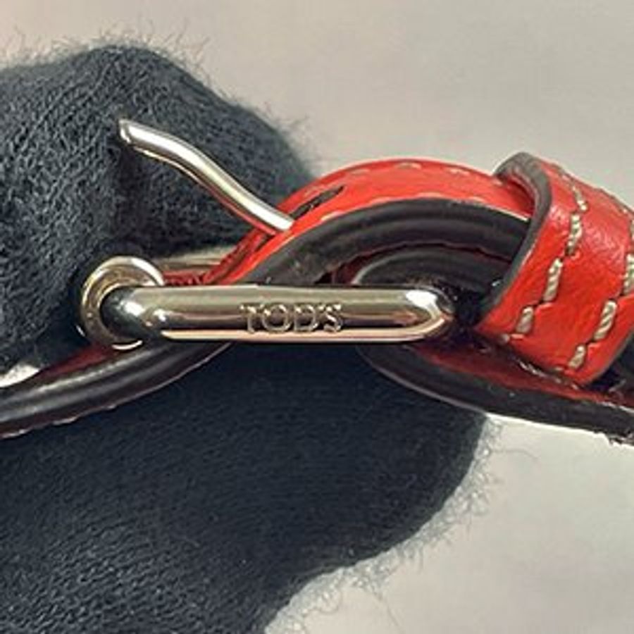 *奢華大道國際精品*【T0151】TOD'S 橘色牛皮 APA 手提/斜背包 XBWAPAEL000 0 直購-8