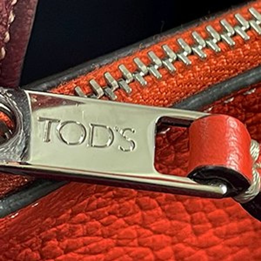 *奢華大道國際精品*【T0151】TOD'S 橘色牛皮 APA 手提/斜背包 XBWAPAEL000 0 直購-9