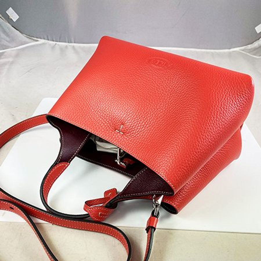*奢華大道國際精品*【T0151】TOD'S 橘色牛皮 APA 手提/斜背包 XBWAPAEL000 0 直購-10