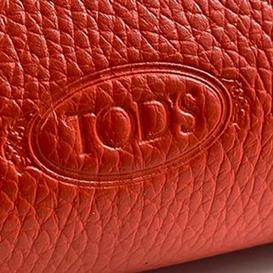*奢華大道國際精品*【T0151】TOD'S 橘色牛皮 APA 手提/斜背包 XBWAPAEL000 0 直購-11
