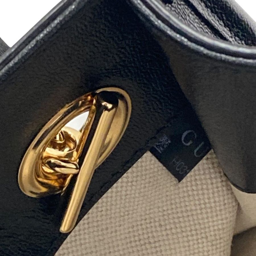 GUCCI 古馳 621144 1955 Horsebit 油蠟皮 肩背包 黑色-19