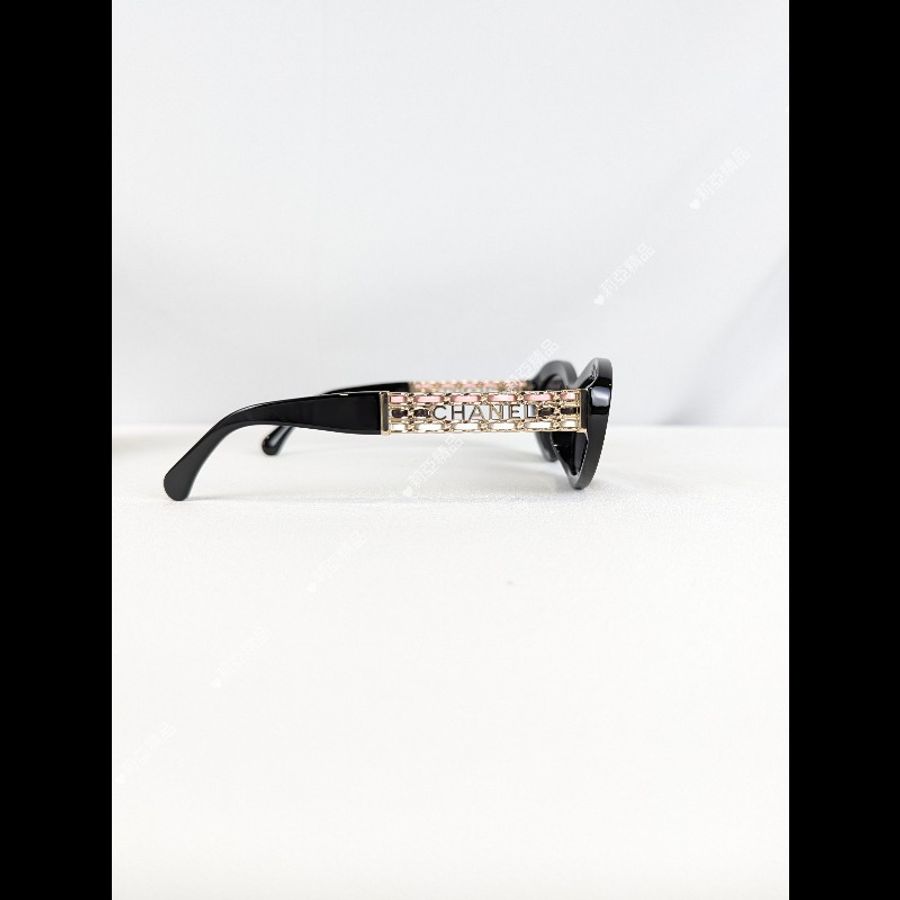莉亞精品♡CHANEL 5538-Q-A貓眼墨鏡 近新閒置-3
