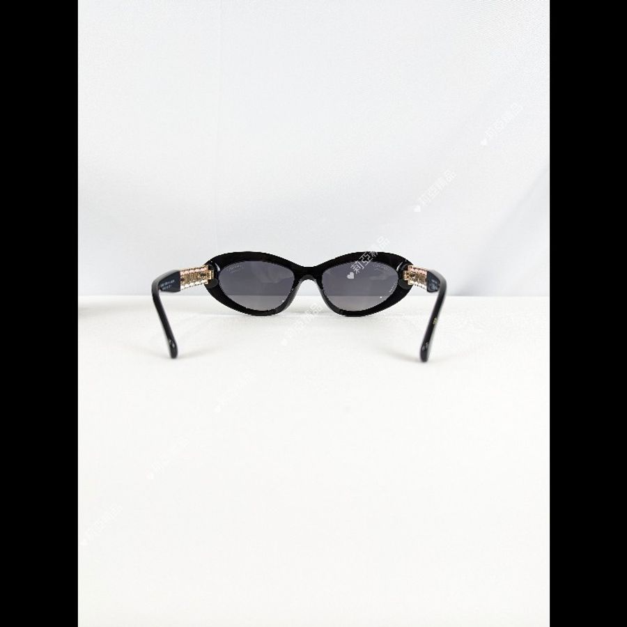 莉亞精品♡CHANEL 5538-Q-A貓眼墨鏡 近新閒置-5