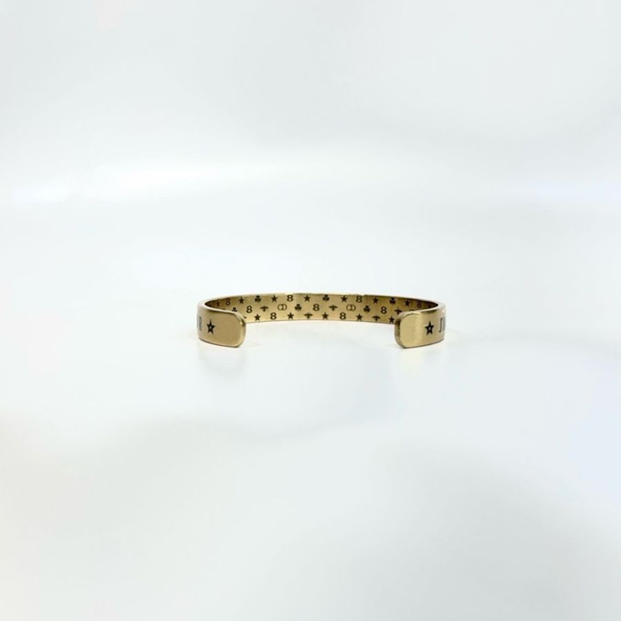 DIOR金色JADIOR字樣細版手環-4