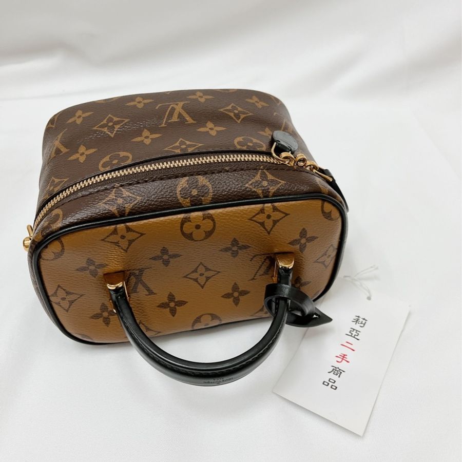 莉亞精品♡LV M45165 雙色手提化妝包 二手-7