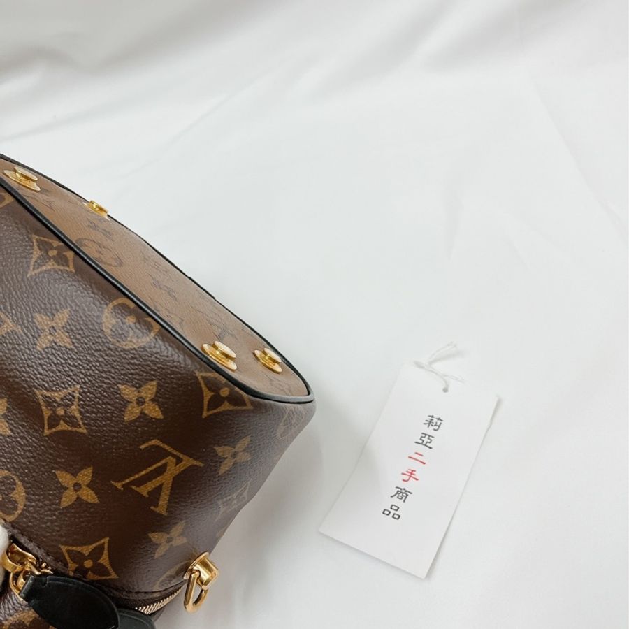 莉亞精品♡LV M45165 雙色手提化妝包 二手-8
