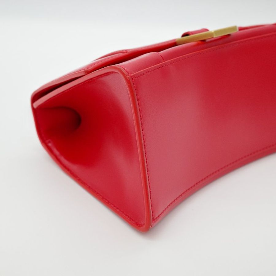 【聖誕紅🎁送禮自用】 Balenciaga 巴黎世家 Hourglass Bag 紅色 光滑牛皮 沙漏包 手提包 斜背包 兩用包-9