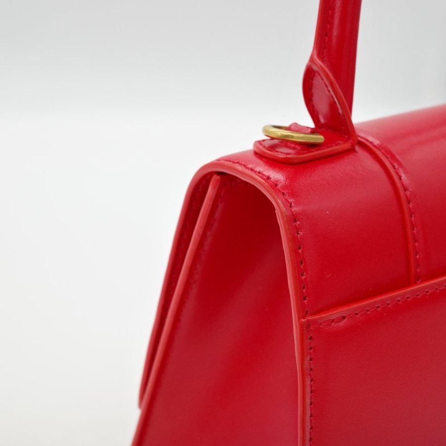 【聖誕紅🎁送禮自用】 Balenciaga 巴黎世家 Hourglass Bag 紅色 光滑牛皮 沙漏包 手提包 斜背包 兩用包-12