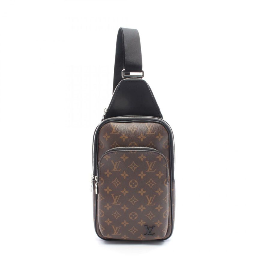 路易威登 Avenue Sling 腰包 M46327 Monogram Macassar 棕色皮革-0