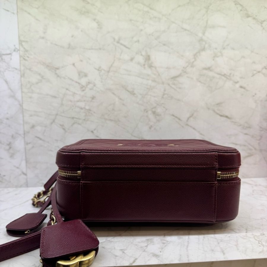 CHANEL酒紅雙C航空包/28-4