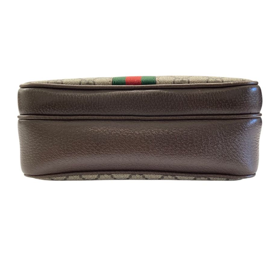 GUCCI 古馳 723312 Ophidia PVC帆布 斜背包 卡其色老花-4