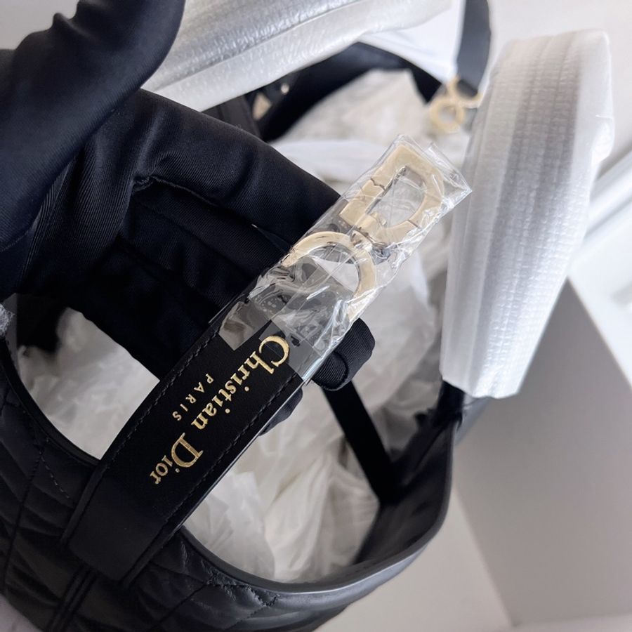 【全新品】迪奧 Dior Toujours 土著系列黑色金扣中號手提肩背托特包-8