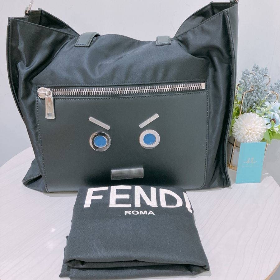 TK1887 FENDI 芳迪托特包FACE-PRINT TOTE BAG BLACK X PHW [UNUSED]-18
