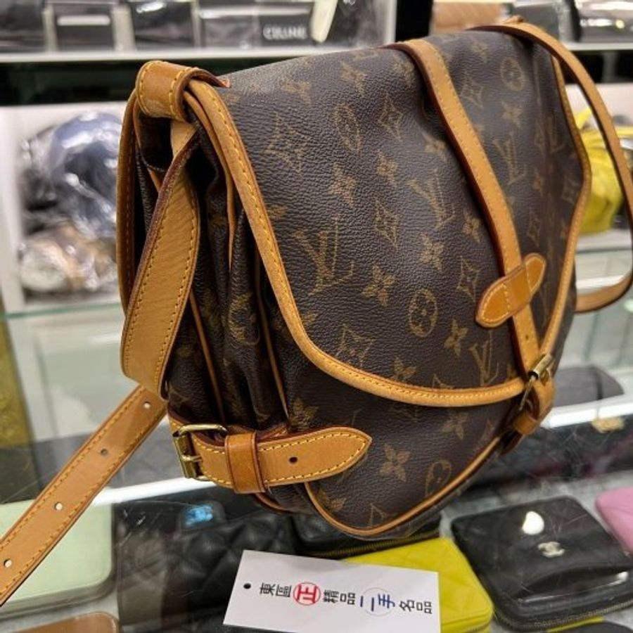 ㊣東區正精品㊣LV M42256 原花雙面小馬鞍包斜背包 RZ6049-5