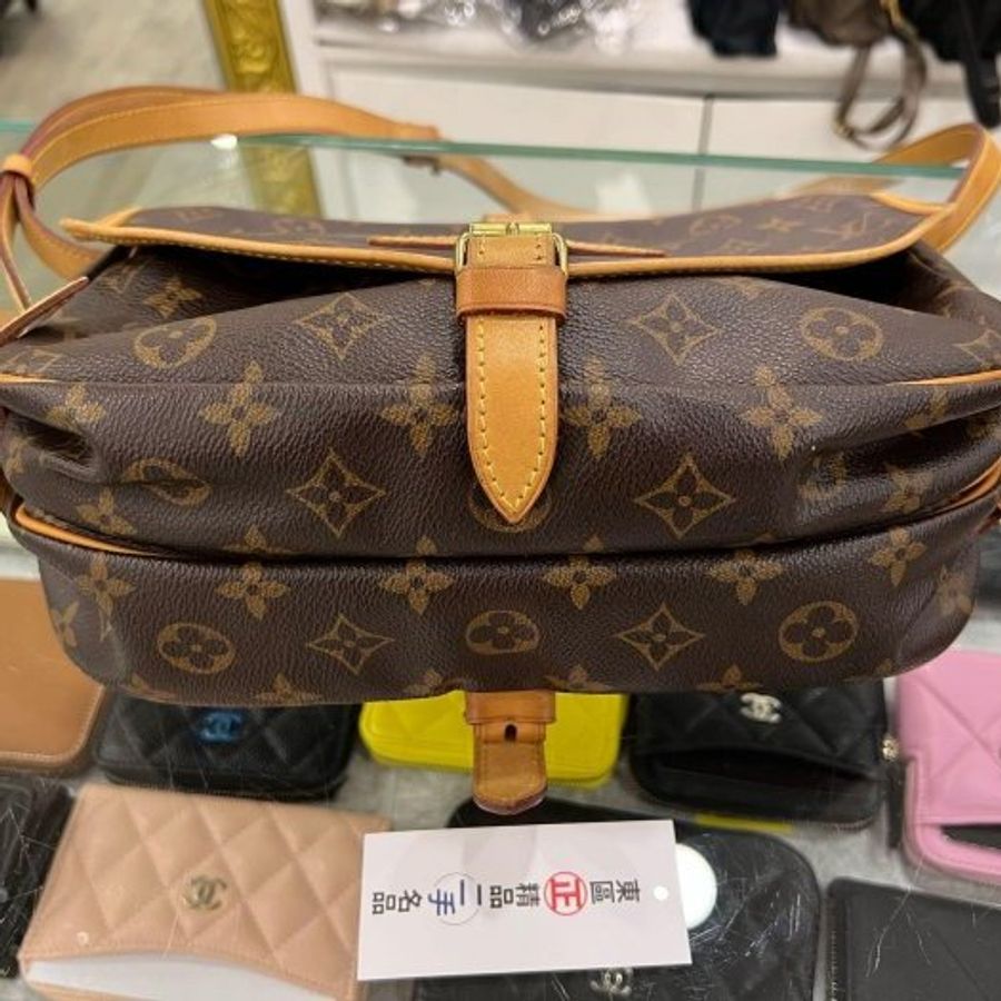㊣東區正精品㊣LV M42256 原花雙面小馬鞍包斜背包 RZ6049-7