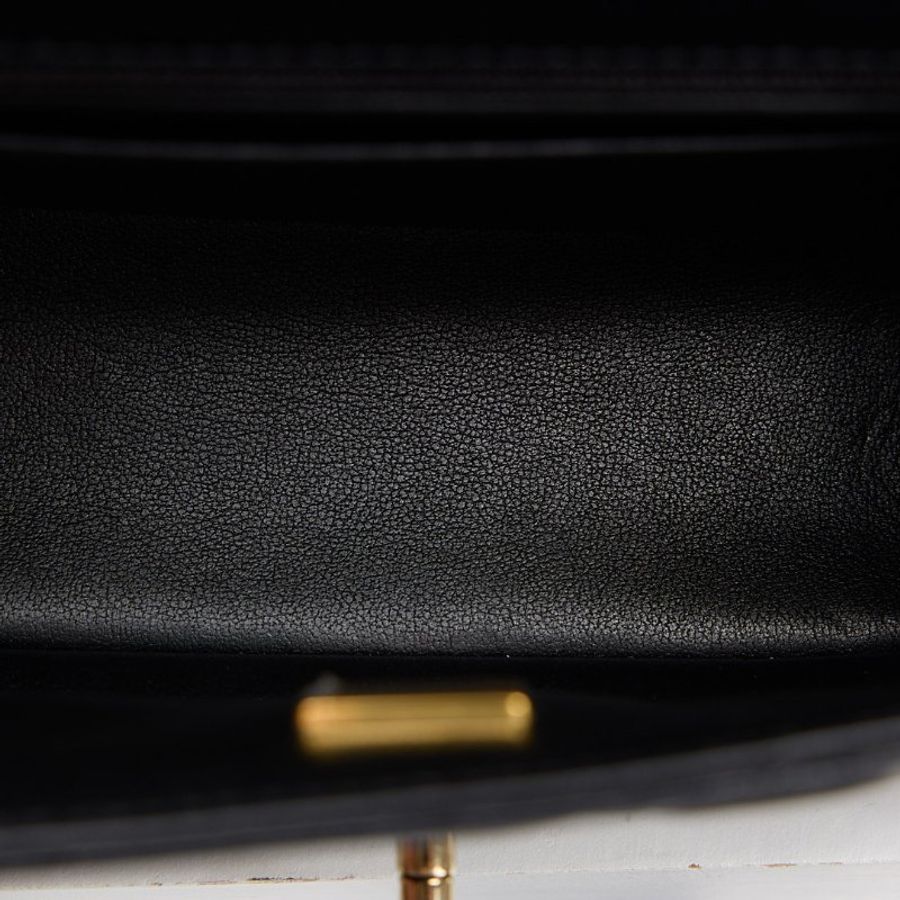 二手Chanel mini coco 17方胖/黑淡金扣-26