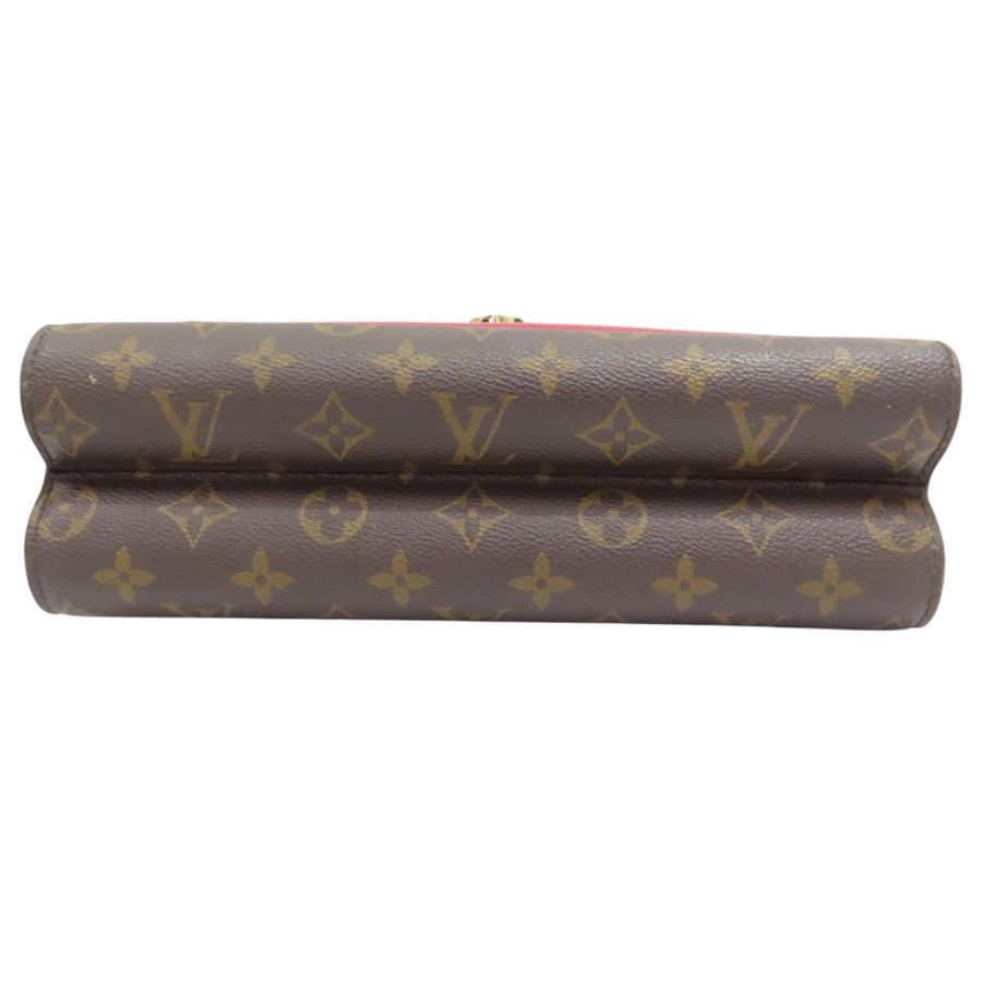 原棕花帆布紅色皮革鏈背帶【LOUIS VUITTON LV 路易威登】M41731-3