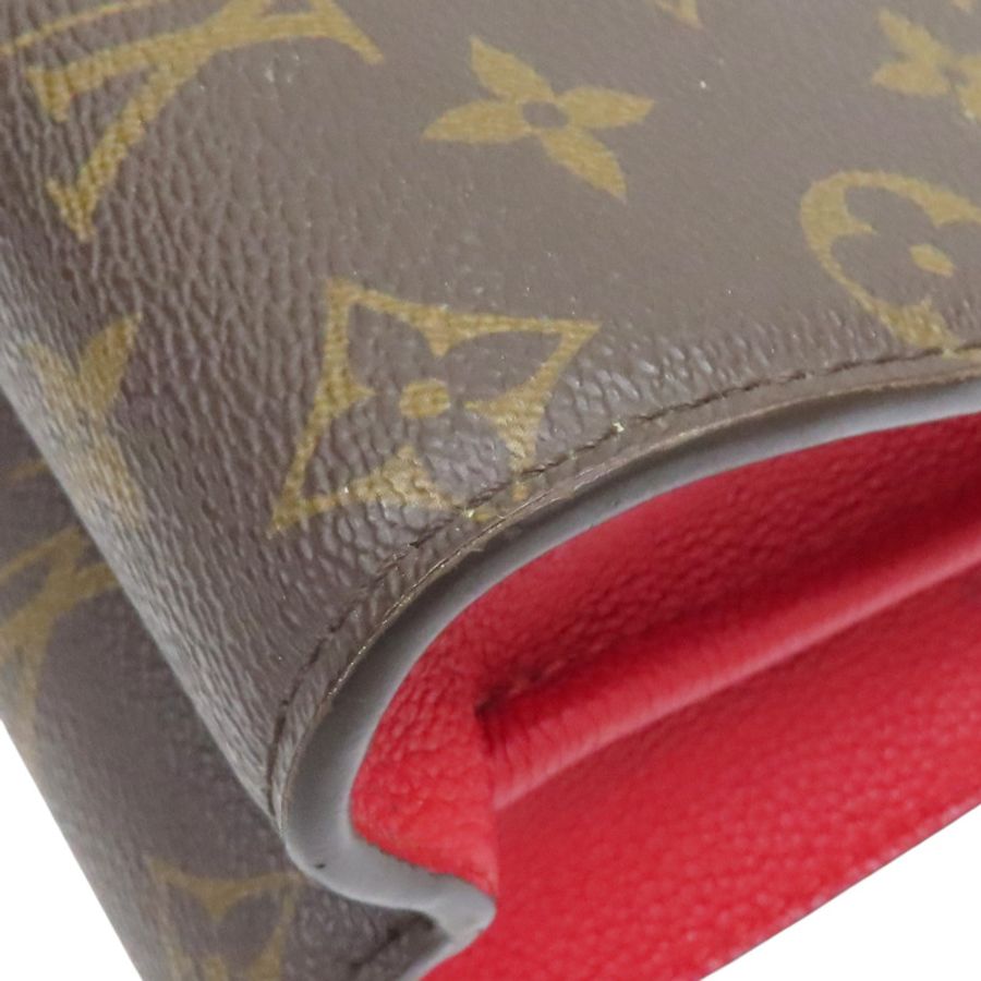 原棕花帆布紅色皮革鏈背帶【LOUIS VUITTON LV 路易威登】M41731-12