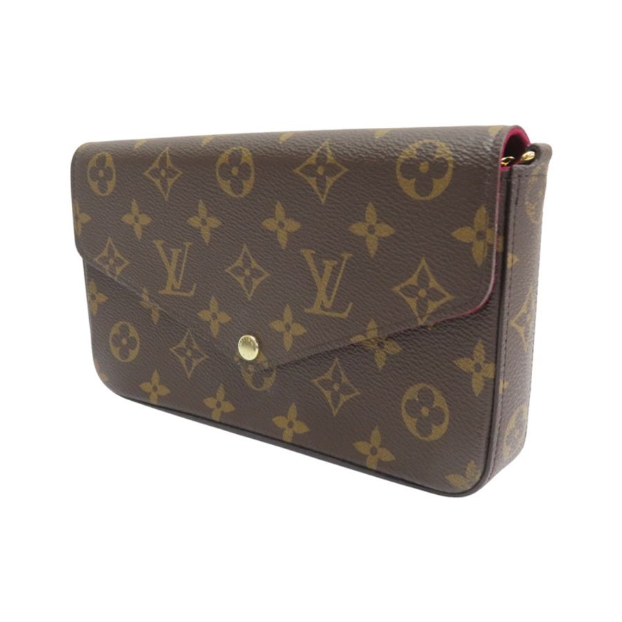原棕色花帆布 Pochette Felicie 肩背 M61276【LOUIS VUITTON LV 路易威登】 M81896-2