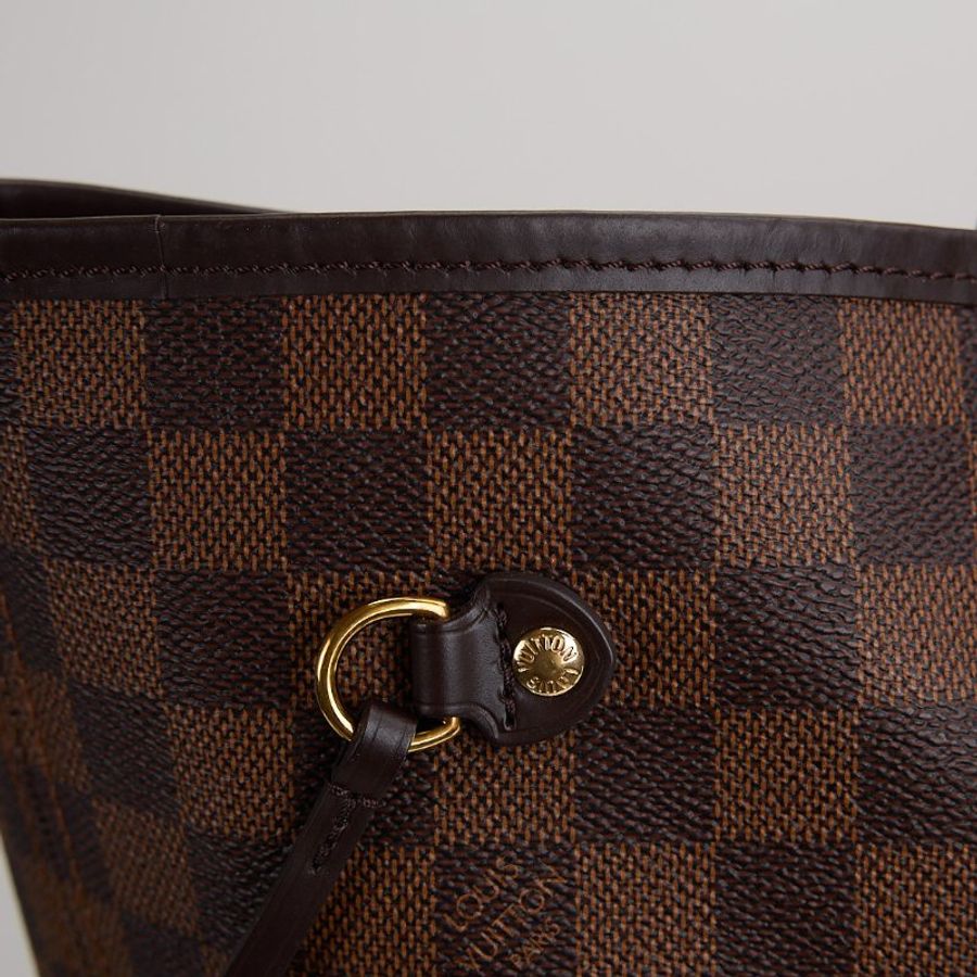 二手Lv neverfull MM 棋盤格子母袋-8