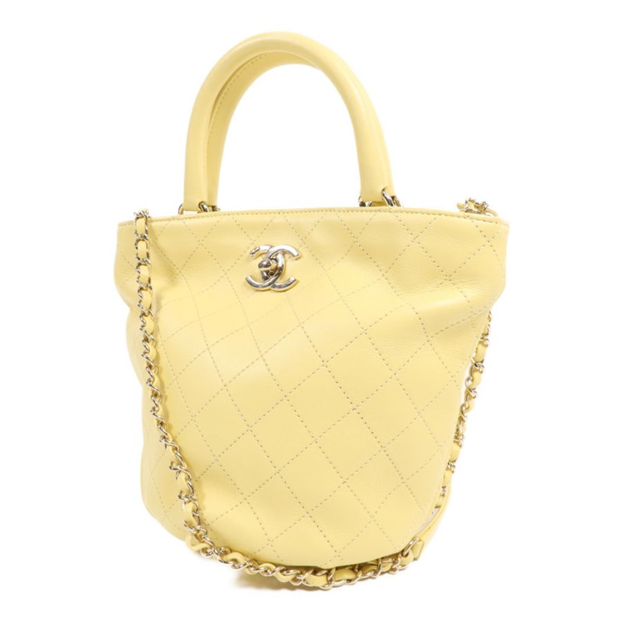 CHANEL 牛皮皮革2 Way Shoulder Bag金扣手挽肩背兩用袋-2
