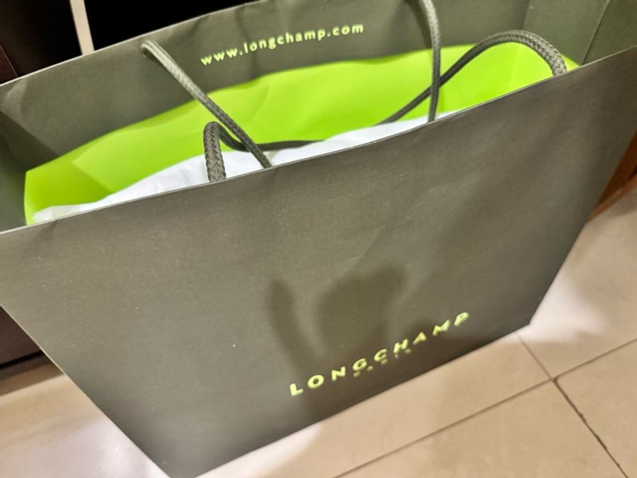 LONGCHAMP HOBO 斑鳩灰(二手) 114/10/12 購入-11