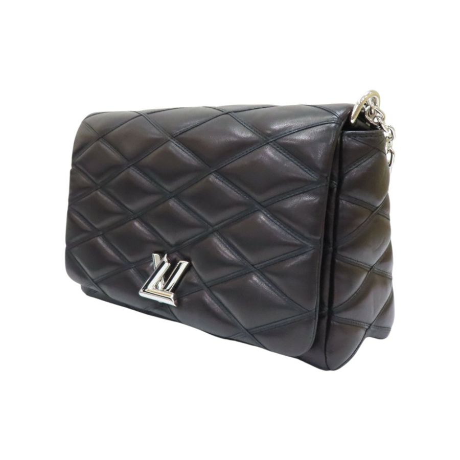 黑色羊皮GO-14包鍊銀扣肩背【LOUIS VUITTON LV 路易威登】M50298-2