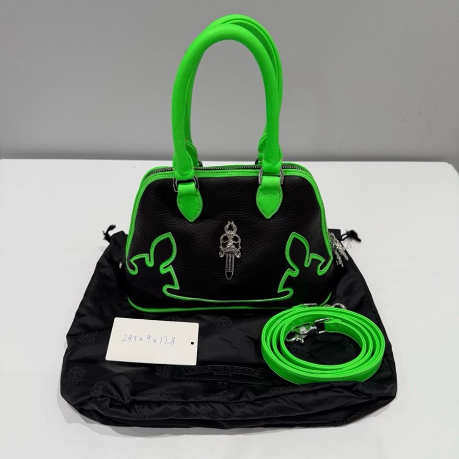 Chrome Hearts 克羅心 黑綠貝殼包-1