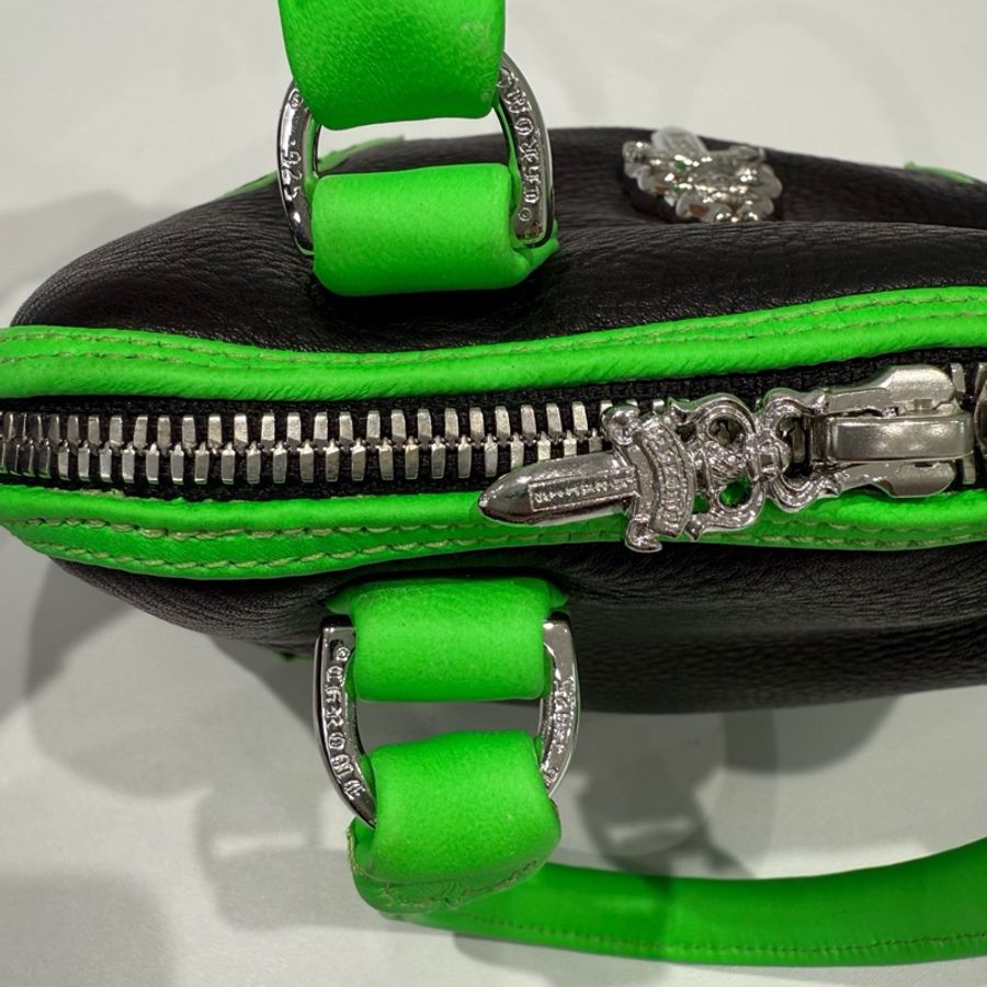 Chrome Hearts 克羅心 黑綠貝殼包-8