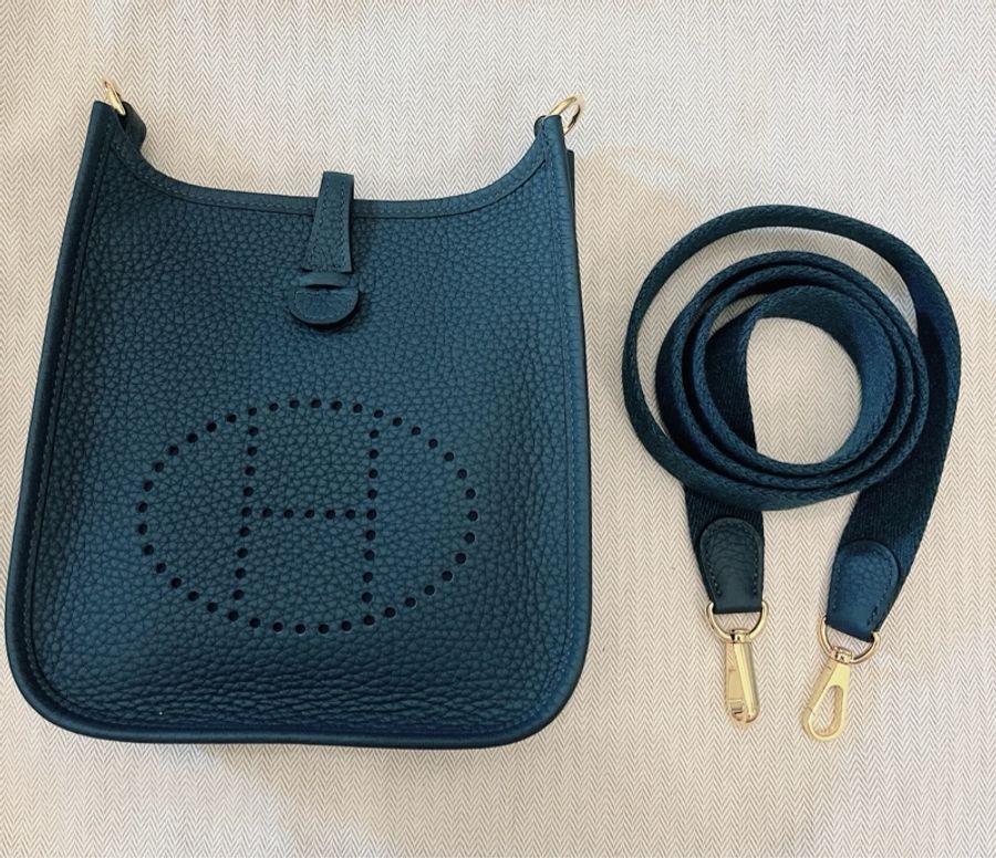 Hermes mini evelyne 普魯士藍-0