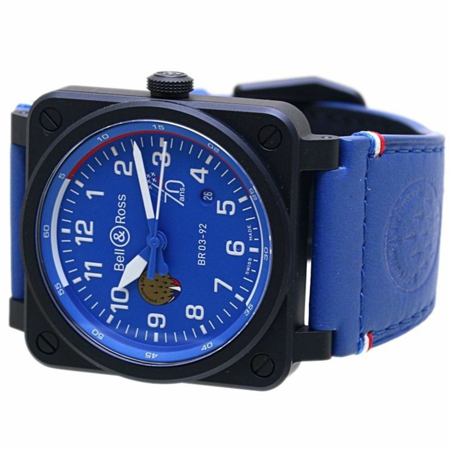 Bell & Ross BR-03 法國巡邏兵 70 週年紀念手錶 BR0392-PAF7-CE SCA BR03-92-CBL 男士 40151-2