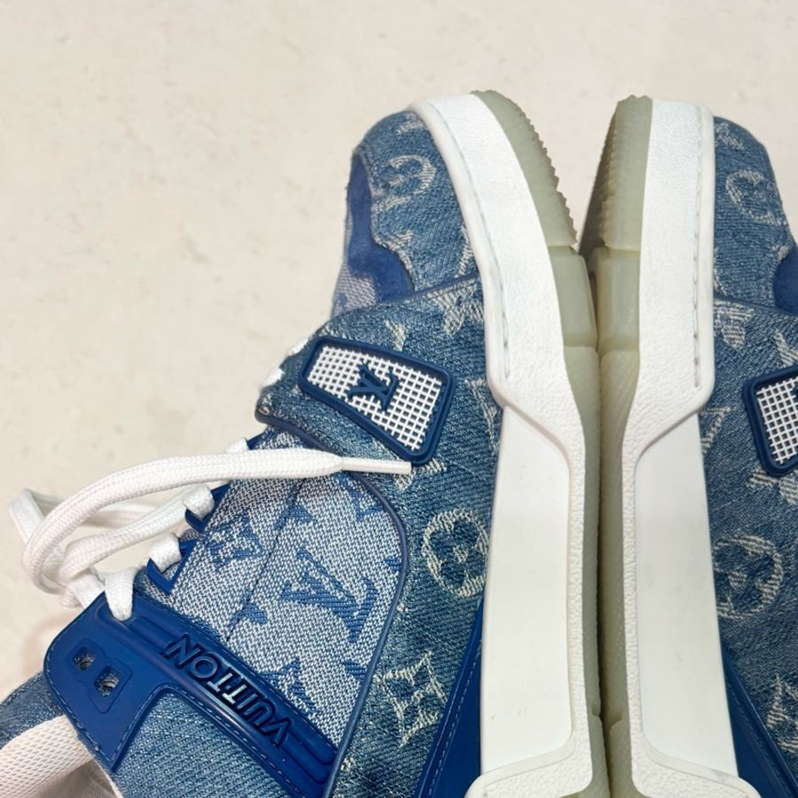 Louis Vuitton LV Trainer 滿版牛仔老花-23
