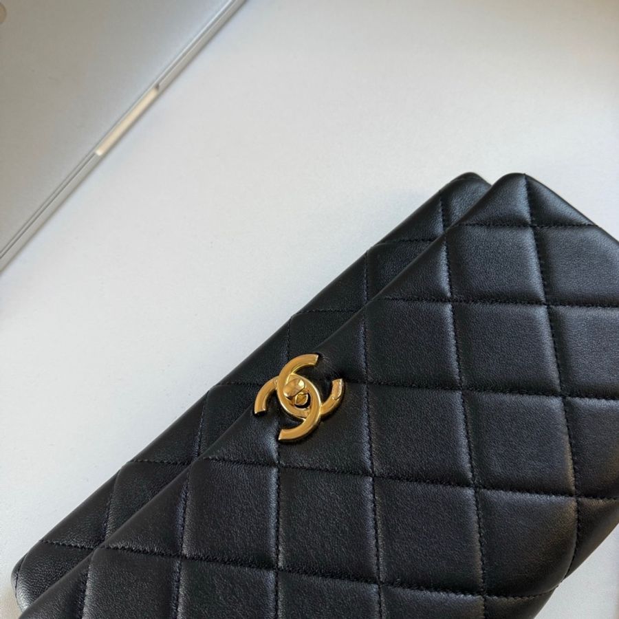 ✨Chanel 24c粉飾黑金鏈條cf 手提包 極致高級感-12
