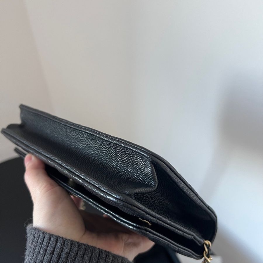 ✨Chanel 23A黑金黑鑽荔枝皮 配件齊全 晶片款-8