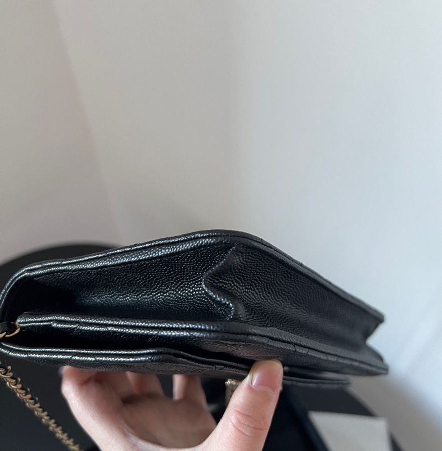 ✨Chanel 23A黑金黑鑽荔枝皮 配件齊全 晶片款-9