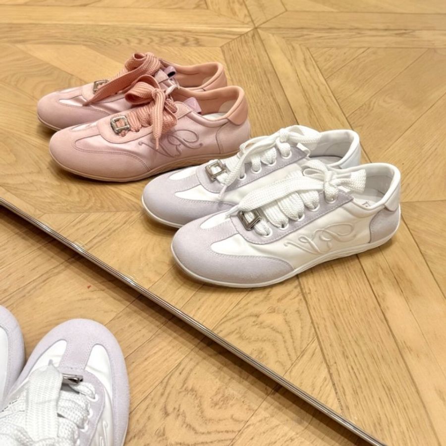🎊佳節特賣🎁Roger Vivier Viv Low 方釦德訓休閒球鞋 白色 IT36.5/37/37.5/38.5-4
