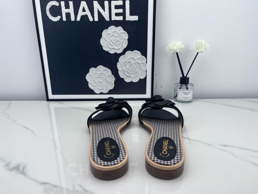 98新 chanel香奈兒 山茶花涼拖 36.5碼-2
